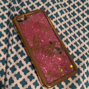 iPhone SE liquid glitter case
